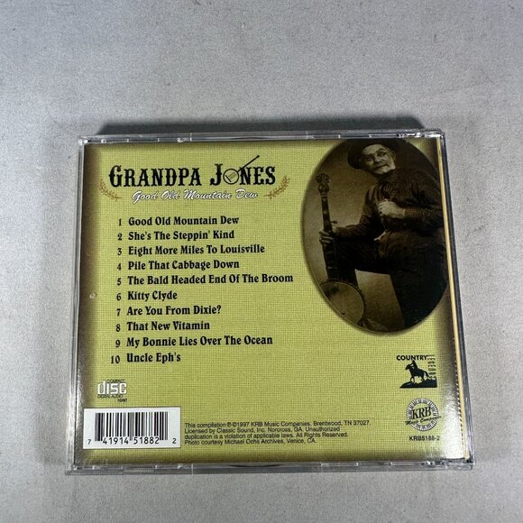 Grandpa Jones Good Old Mountain Dew CD Country/Folk 1997 KRB Records - Picture 2 of 3